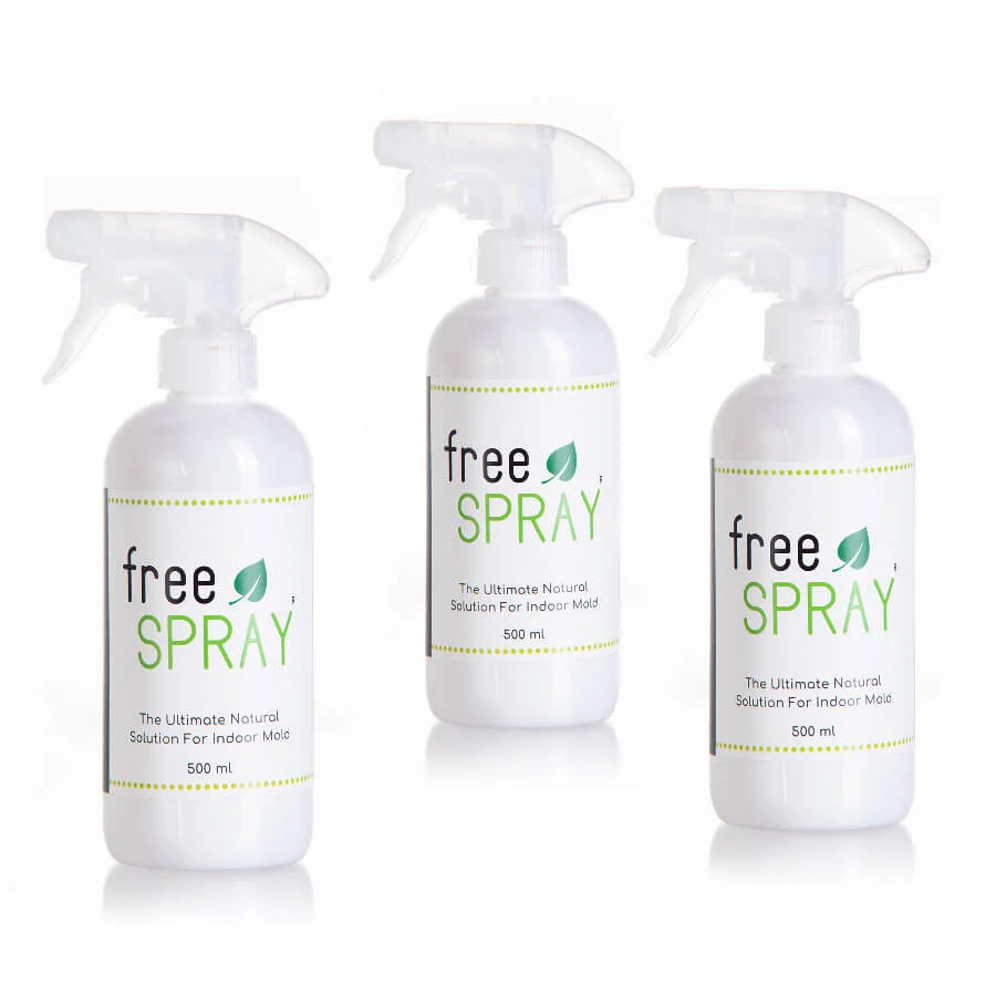 Free Spray bottle - natural mold remover and air purifier for safe home use